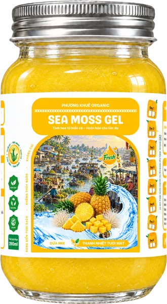 Sea Moss Gel vị dứa mix hũ 390gr